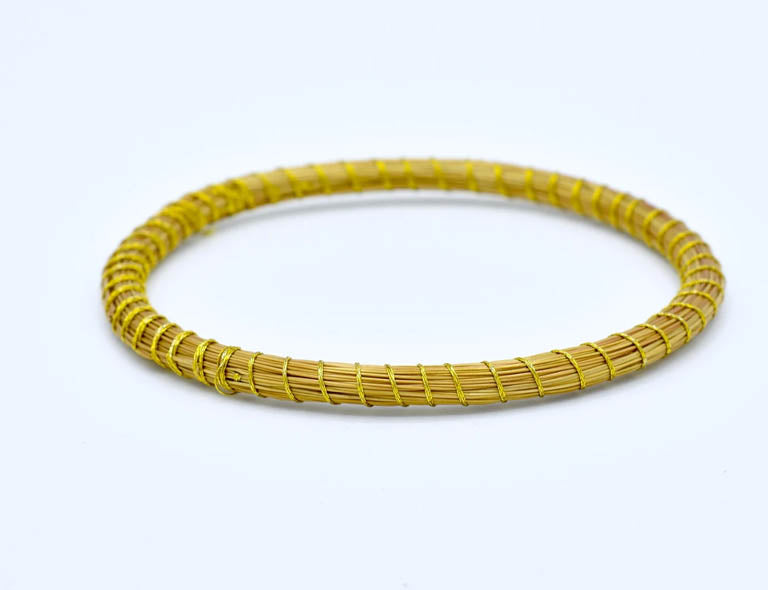 BRACCIALE AUREA RIGIDO - CAPIM DOURADO CM Ø 8 CON SCATOLA
