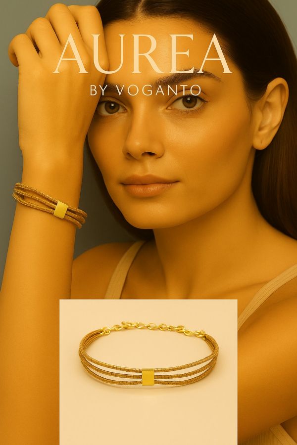 BRACCIALE AUREA MULTIFILO - CAPIM DOURADO CM 21X1 CON SCATOLA