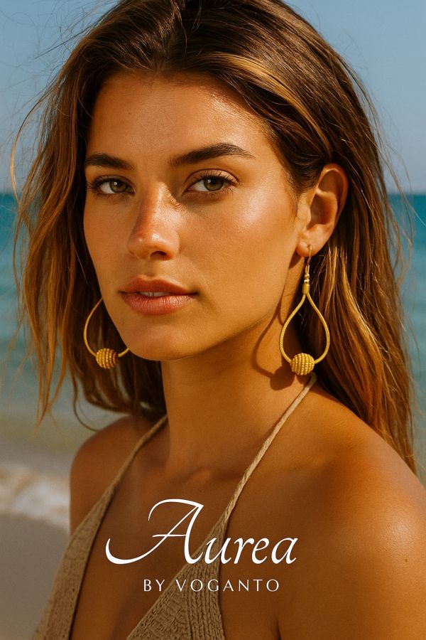 ORECCHINI AUREA - CAPIM DOURADO GOCCIA CON SFERA CM 7X3 CON SCATOLA