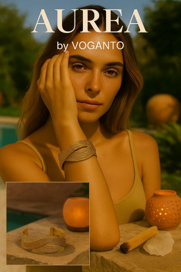 BRACCIALE AUREA FASCIA DOPPIA - CAPIM DOURADO CM 18X2,5 CON SCATOLA