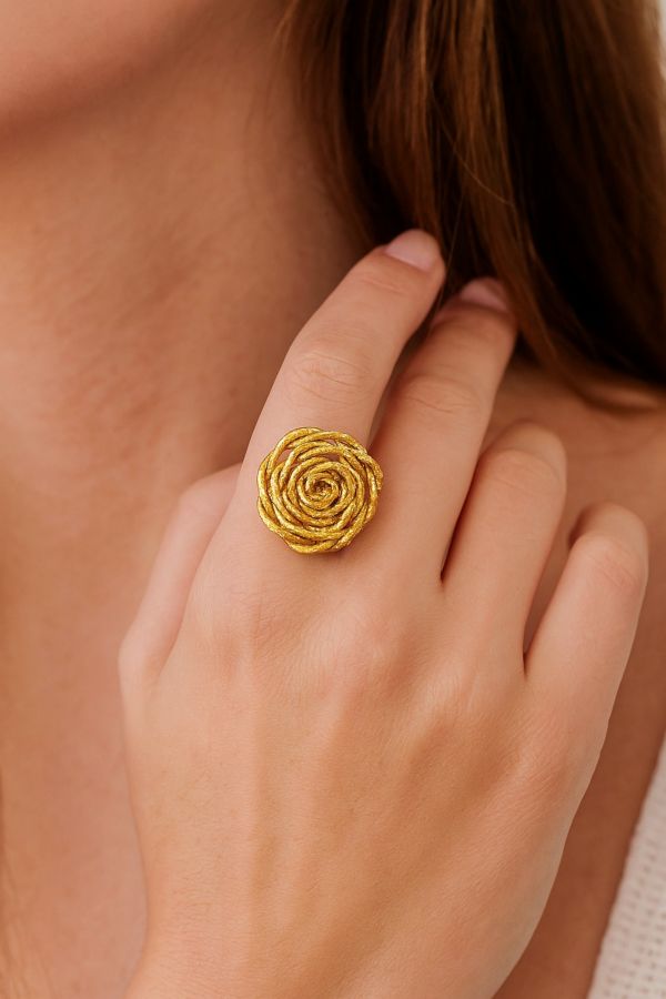 ANELLO AUREA - CAPIM DOURADO ROSA CM 3X2 CON SCATOLA