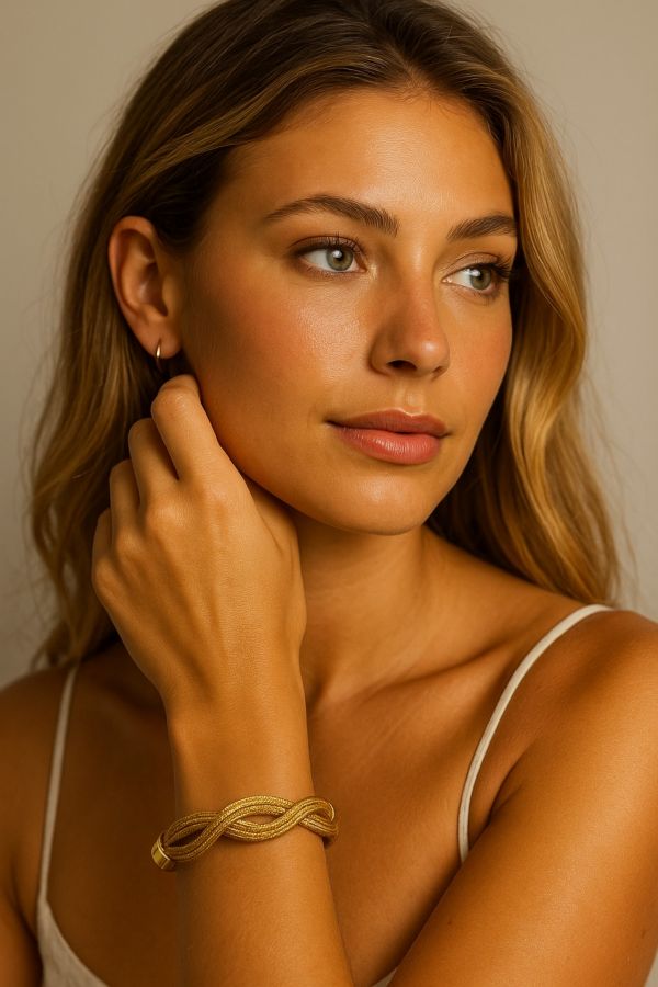 BRACCIALE AUREA - CAPIM DOURADO INTRECCIO STRETTO CM 21X1 CON SCATOLA