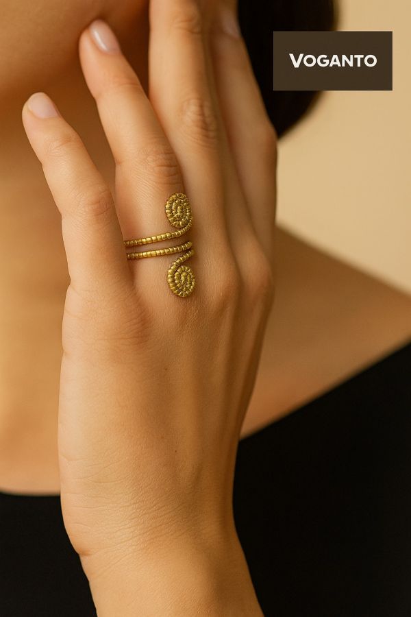 ANELLO AUREA - CAPIM DOURADO 2 MANDALA CM 2,2X3,7 CON SCATOLA