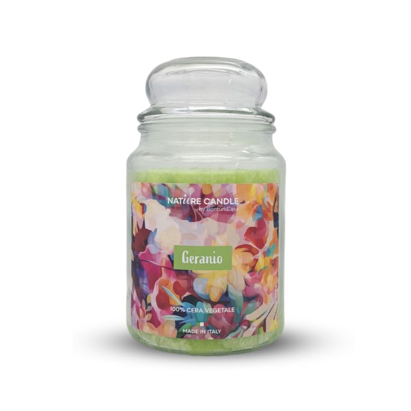 candele profumate geranio 580g
