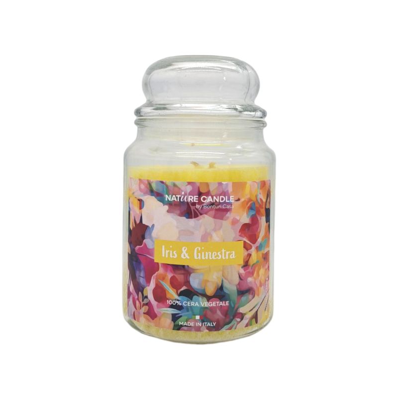 candele profumate iris e ginestra 580g