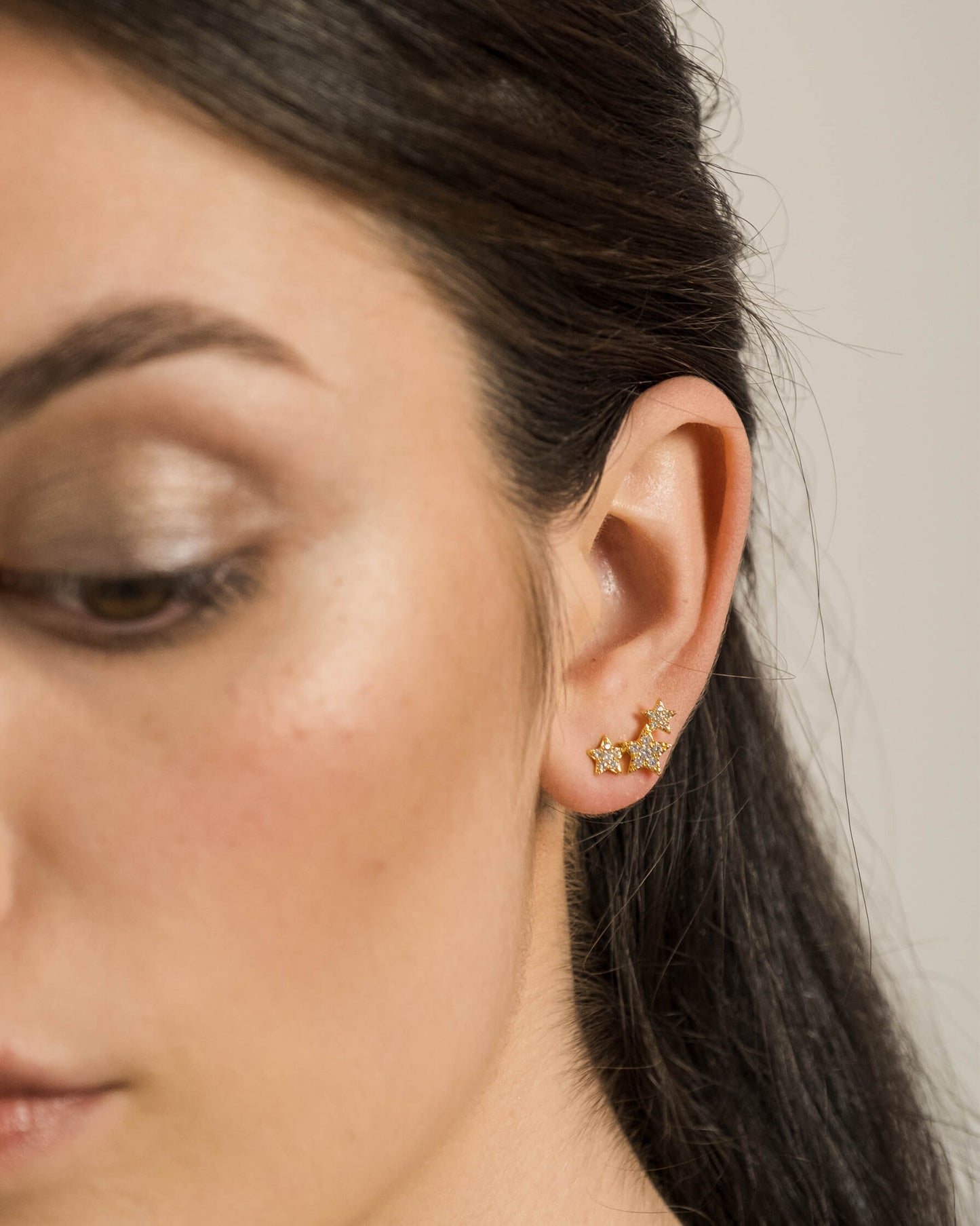 Silvia gold stud earrings