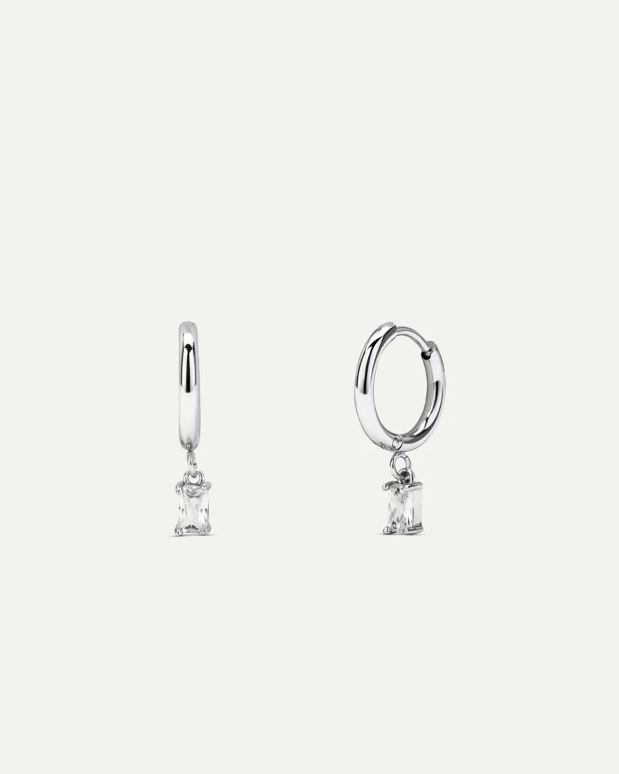 Pendientes de aro de plata Noemi