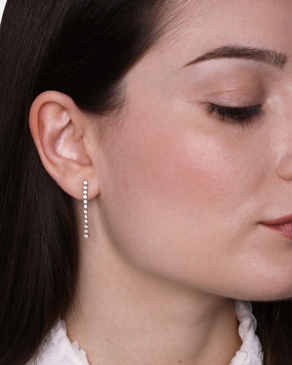 Pendientes colgantes de plata Loredana