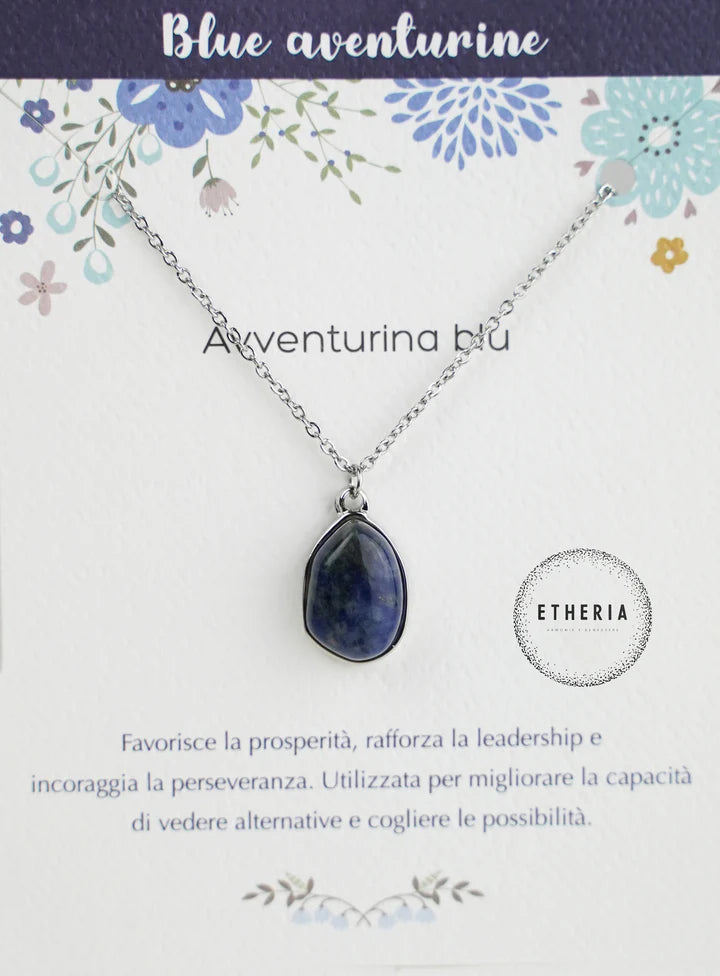 Collane Pietre dell'Anima avventurina blu