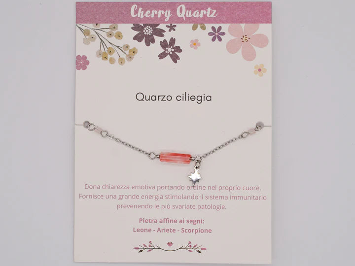 Wellness Bracelets quarzo ciliegia