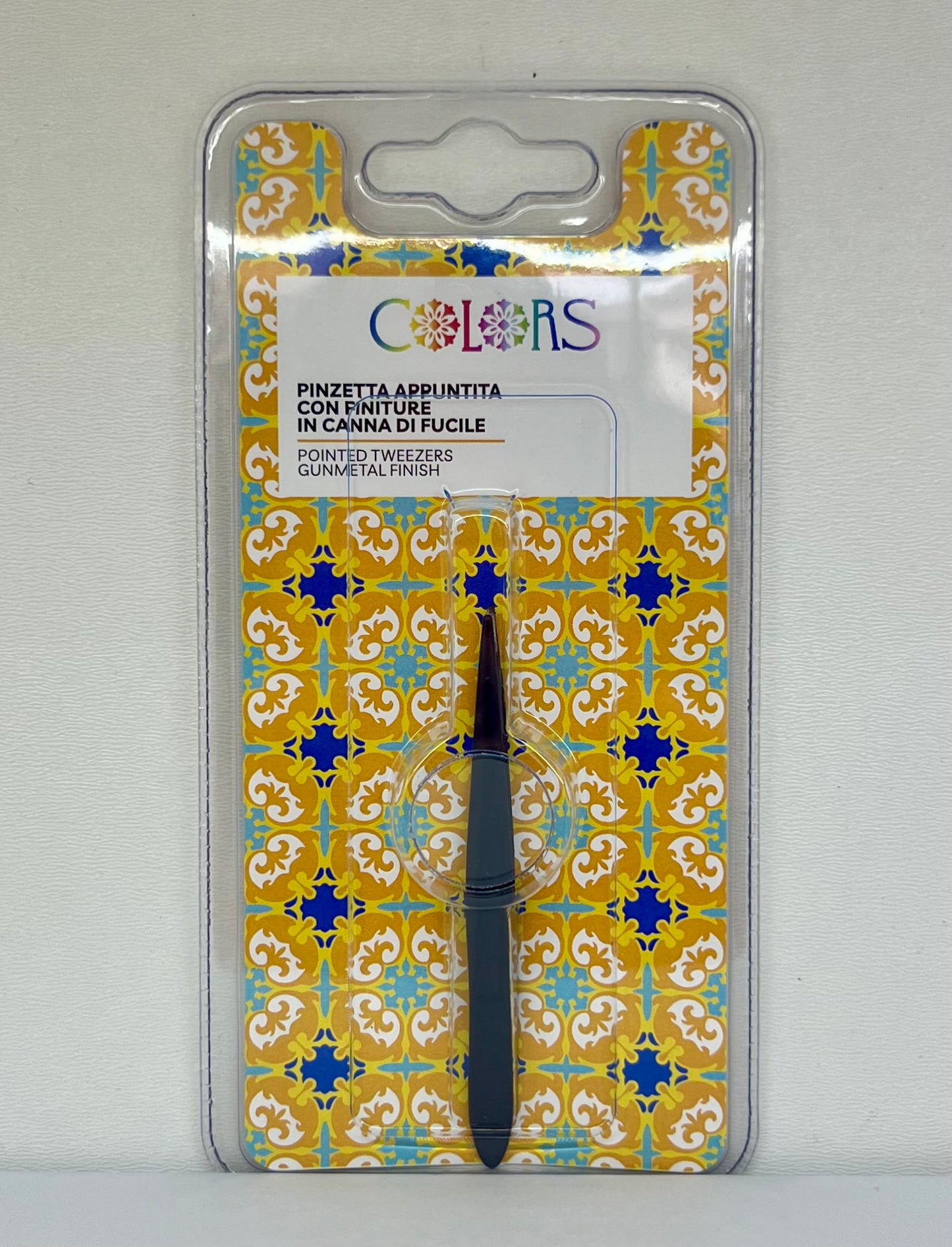Pointed Tweezers with Gunmetal Finish
