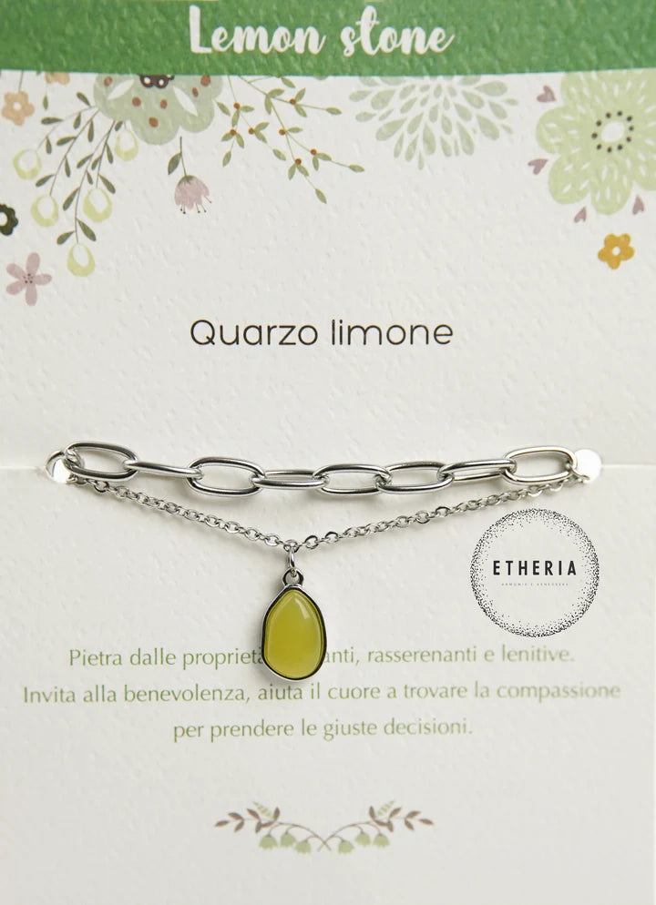 Bracciali Pietre dell'Anima quarzo limone