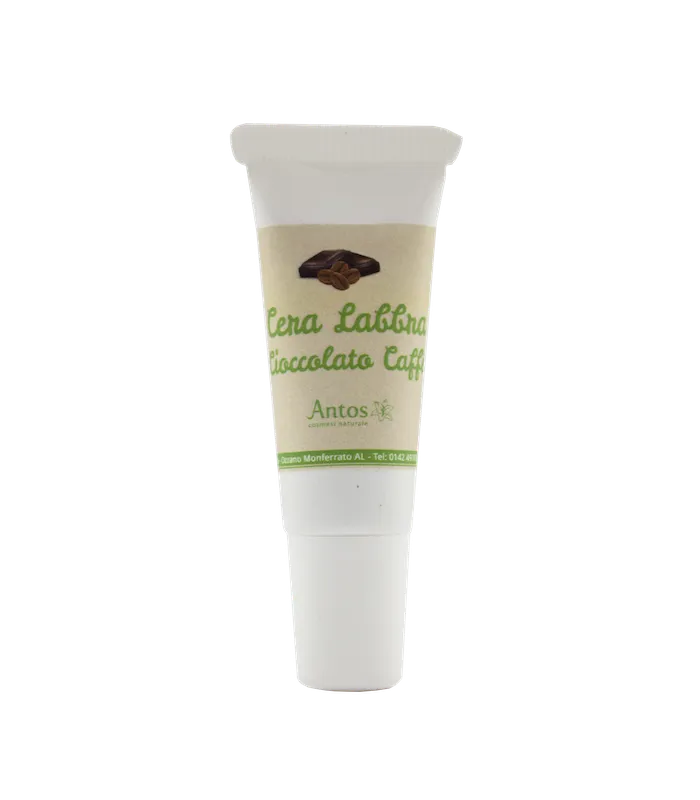 Cera labial emoliente de chocolate y café