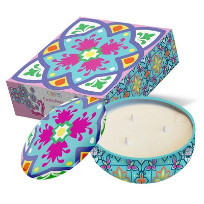 MAIOLICHE COLORS CANDELA LIGHT BLUE GARDENIA 400g
