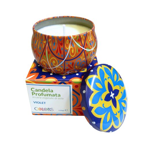 Candela a blocco Column Hay / 9 x H 25 cm - Multicolore - Cera | Made