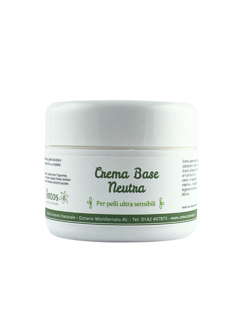 Crema base neutra para masajes y tratamientos.