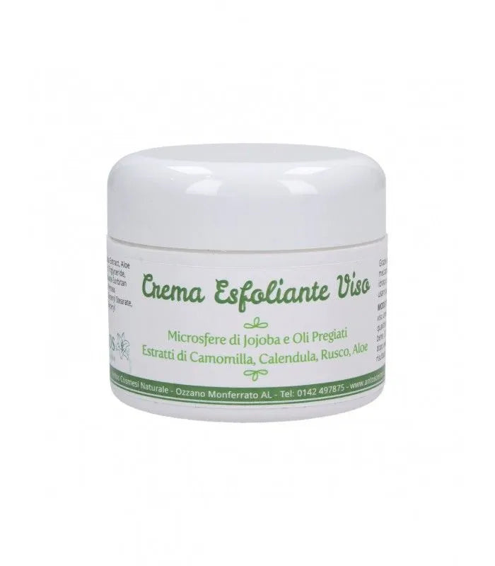 crema esfoliante viso con microsfere vegetali di jojoba