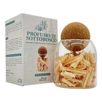 Profumo di Sottobosco - Diffusore in vetro con Trucioli in Legno di Cirmolo