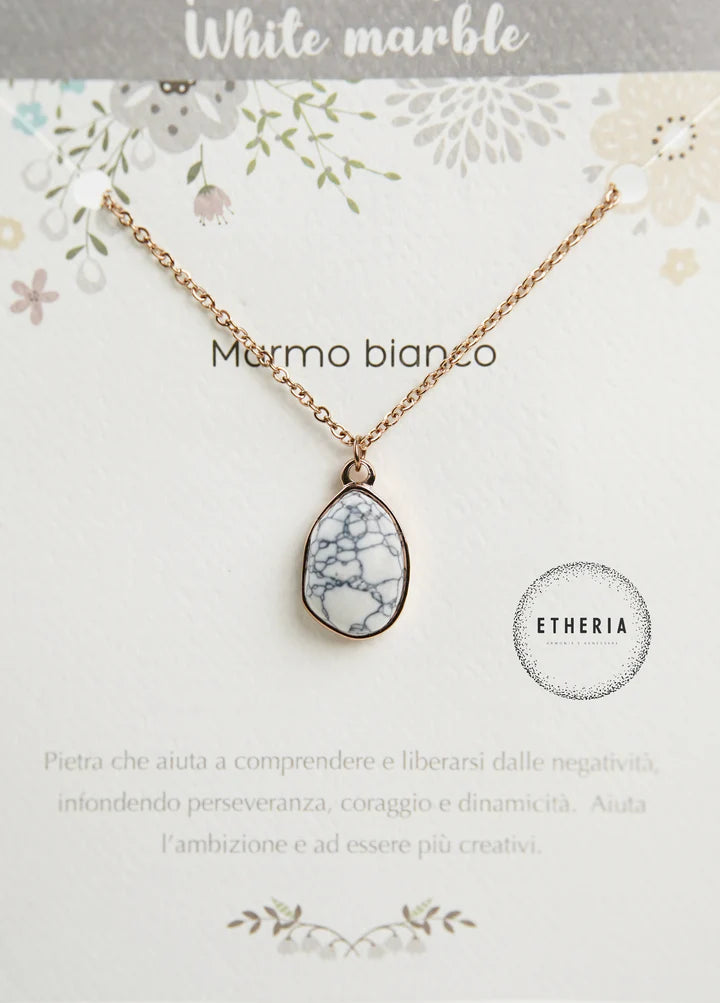 Collane Pietre dell'Anima marmo bianco
