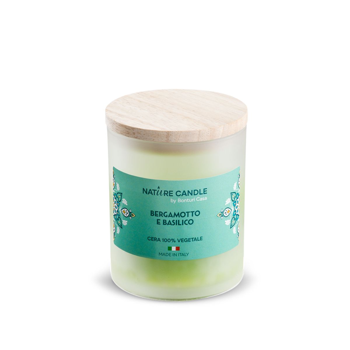 Candele Profumate bergamotto e basilico 200g