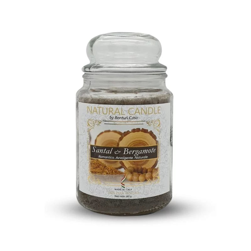Candele Profumate santal e bergamote 580g