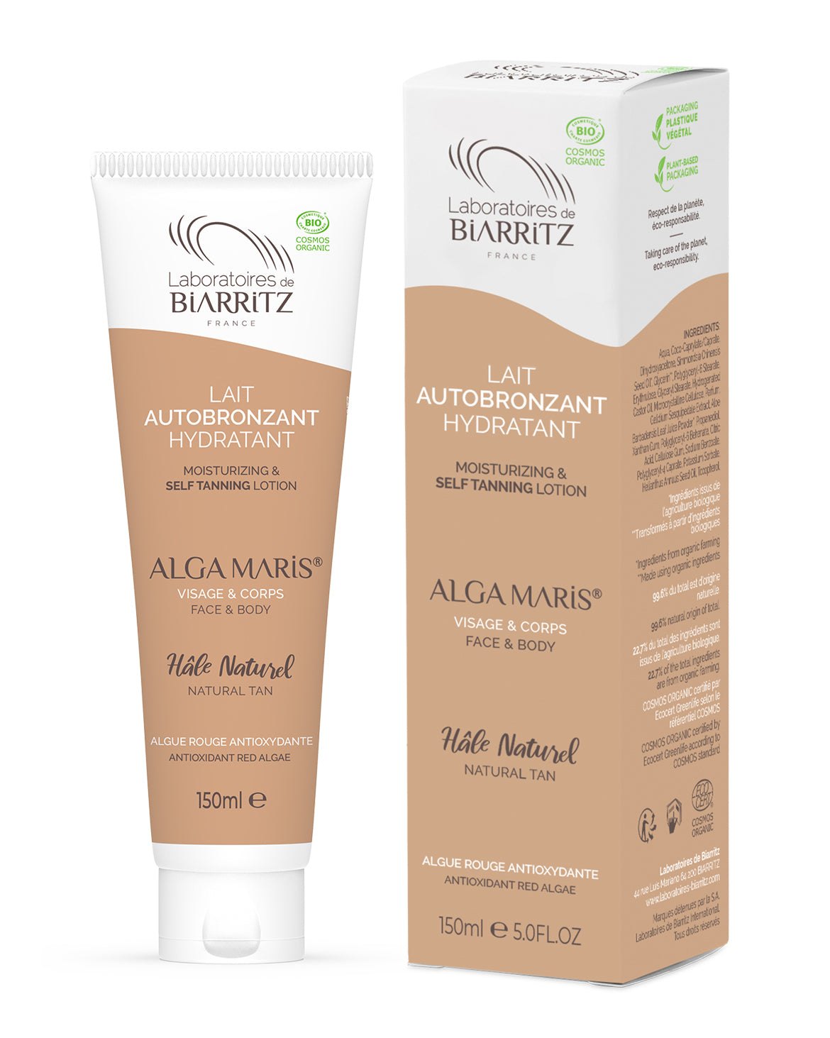 Lozione Autoabbronzante Idratante Viso & Corpo Certificata Bio - 150ml