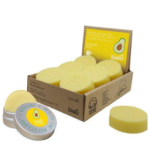 BALSAMO SOLIDO AVOCADO BIO 60g + LATTA PORTA SOLIDI