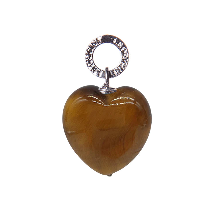 Charm de corazón de ojo de tigre - Edición limitada