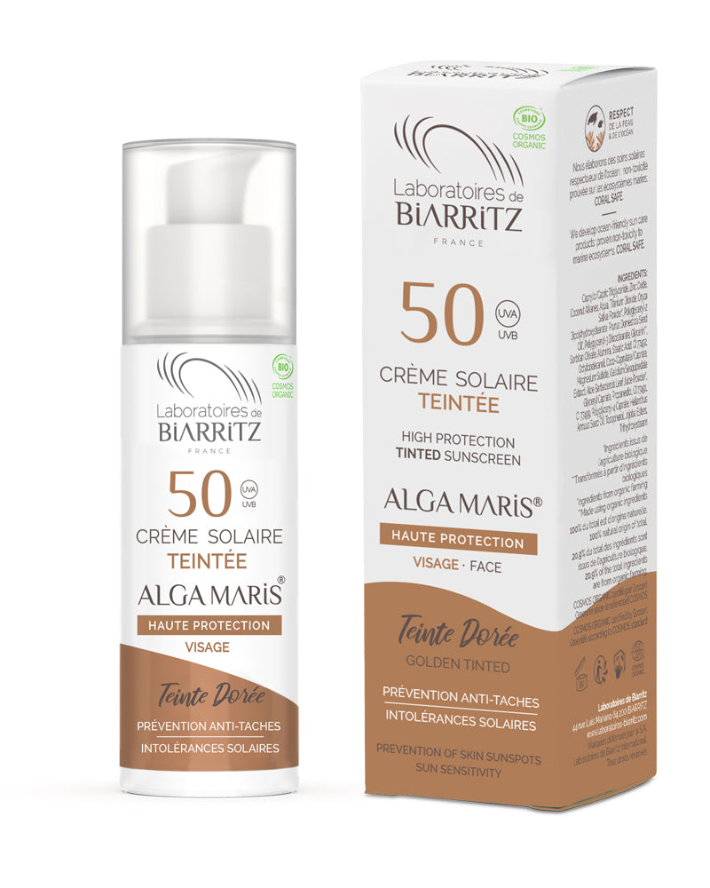 Crema Solare Colorata "DORÉE" Bio Viso SPF 50 - 50 ml