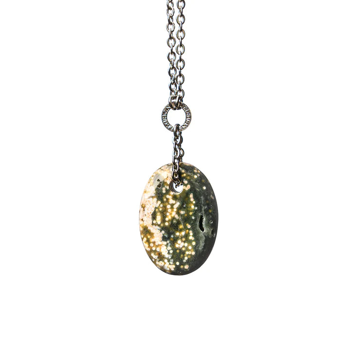 Mini collar del zodiaco Jaspe oceánico - Aries