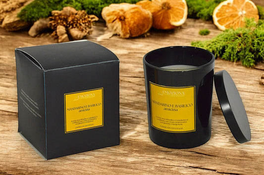 CANDELA IN CERA DI SOIA EMOZIONA - FORTUNA - OUD GR 200 C