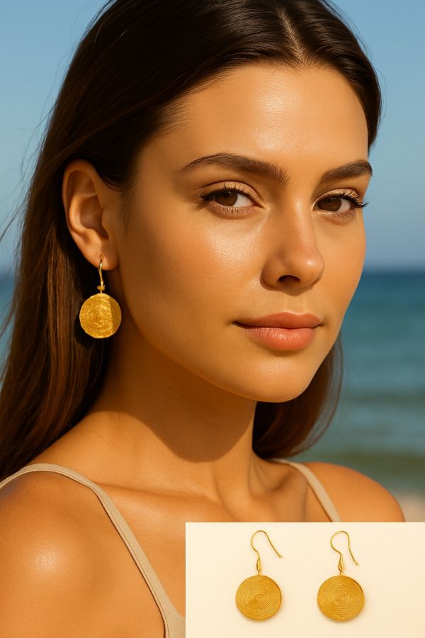 ORECCHINI AUREA - CAPIM DOURADO MANDALA CM 3,5 CON SCATOLA