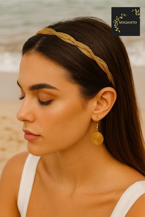 CERCHIETTO PER CAPELLI AUREA IN CAPIM DOURADO C