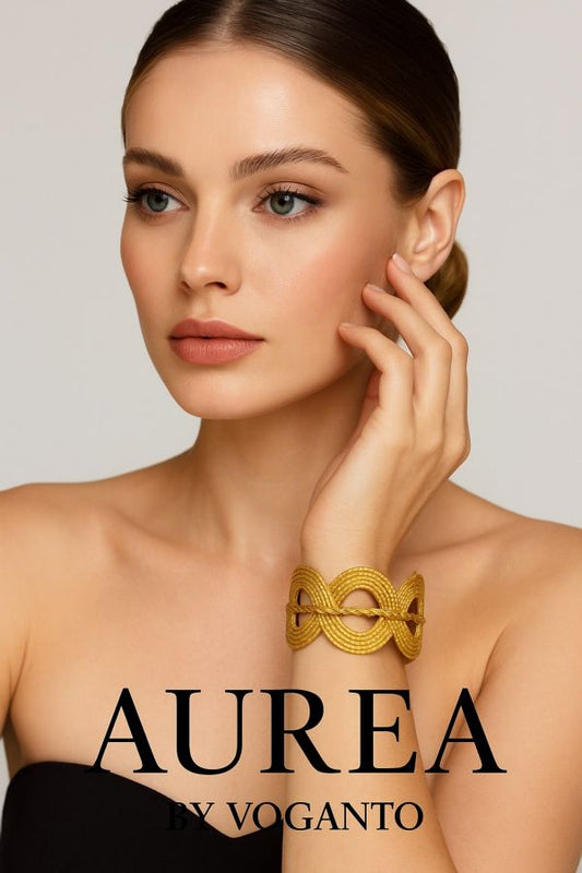 BRACCIALE AUREA - CAPIM DOURADO INTRECCIO CON FILO CM 16X4 CON SCATOLA E