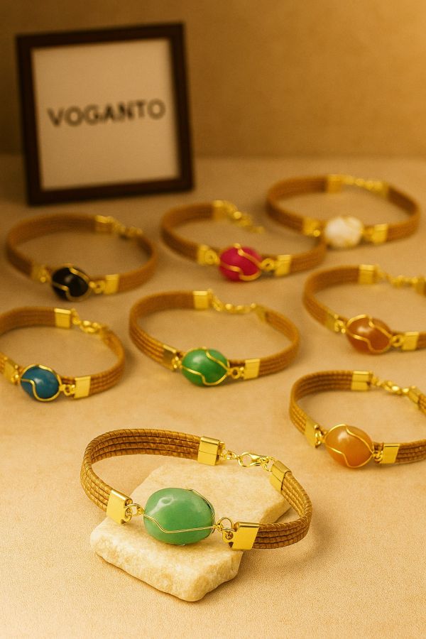 BRACCIALE AUREA - CAPIM DOURADO CON PIETRA CONFEZIONE MISTA CON SCATOLA