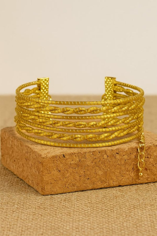 BRACCIALE AUREA TRECCE GOLD - CAPIM DOURADO CM 18X2 CON SCATOLA E