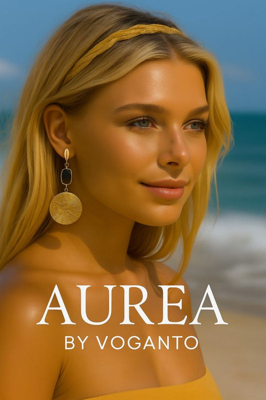 ORECCHINI AUREA IN ORO VEGETALE TONDI TORMALINA NERA CM H6X3 CON SCATOLA C