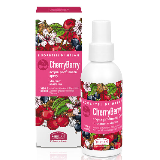 HELAN'S SORBETS Agua hidratante en spray sin alcohol CherryBerry