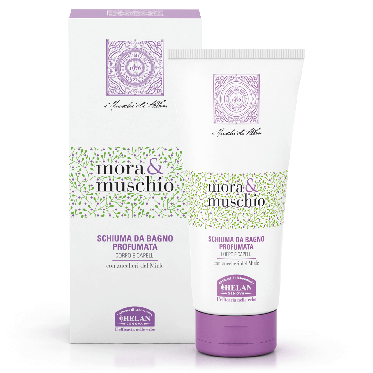 Espuma de baño con aroma a mora y almizcle