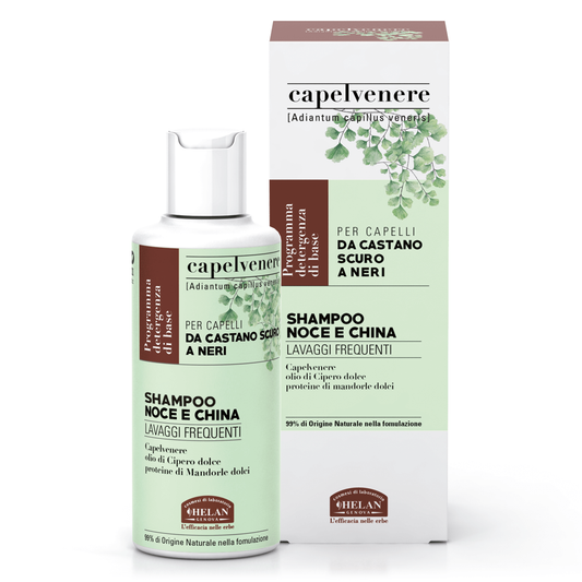 Champú de nuez y porcelana