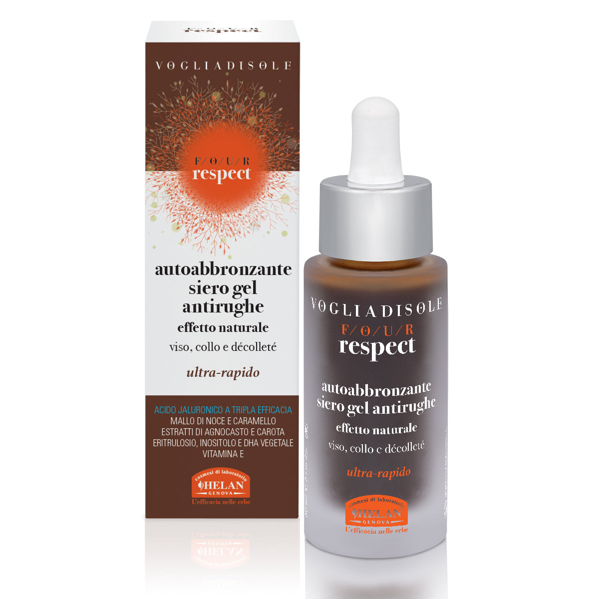 VOGLIA DI SOLE FOUR RESPECT Autoabbronzante Siero Gel Antirughe 30ml