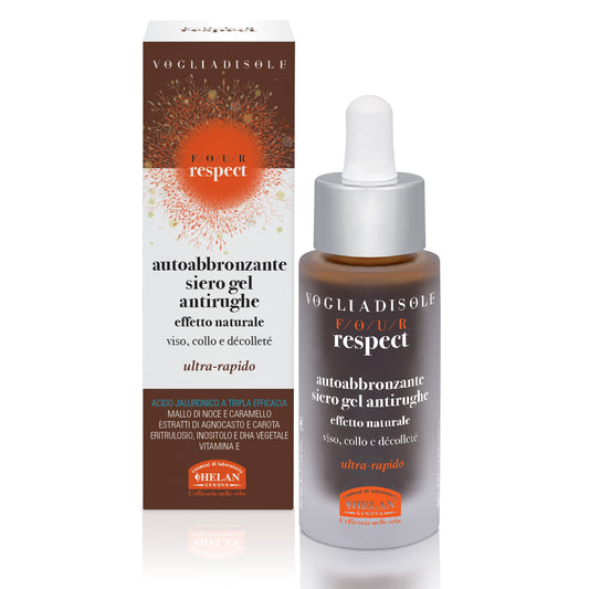 VOGLIA DI SOLE FOUR RESPECT Self-tanning Anti-wrinkle Gel Serum 30ml