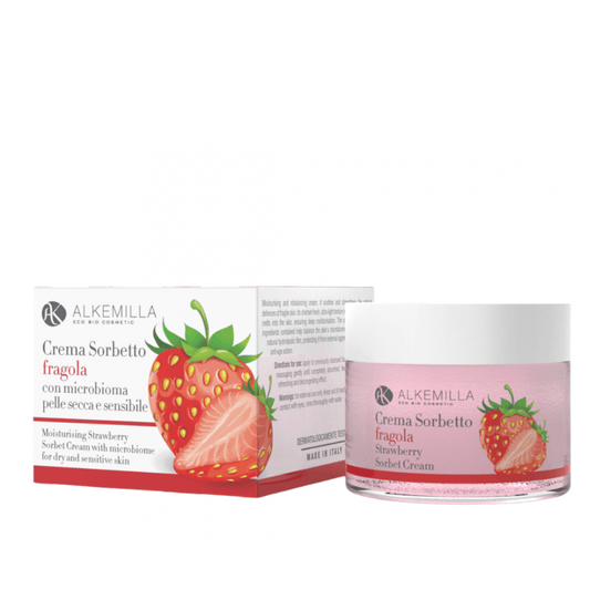 ALKEMILLA Crema Viso Sorbetto Fragola Pella Secca e Sensibile