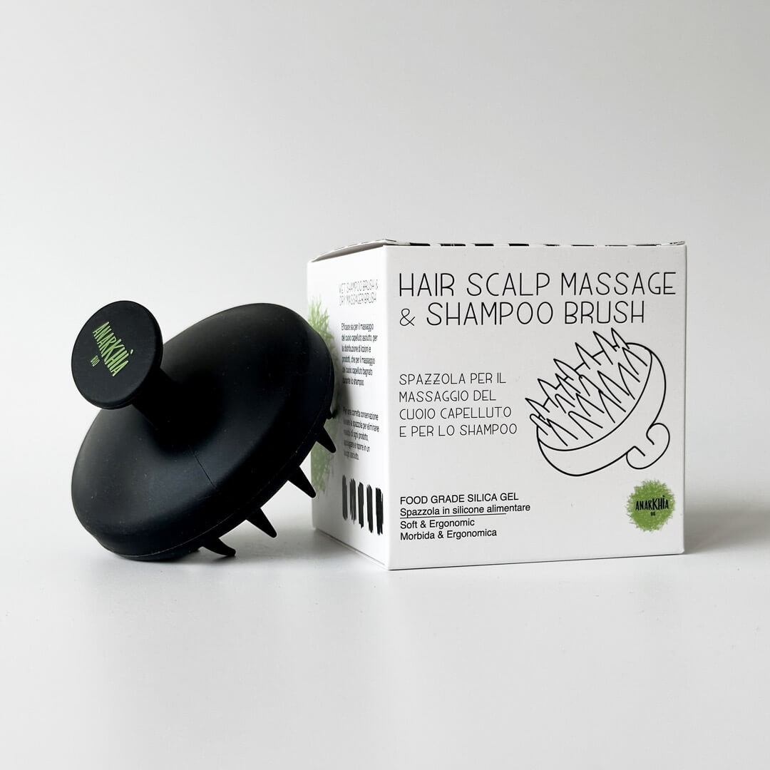 ANARKHIA BIO Spazzola per Massaggio del Cuoio Capelluto e Shampoo