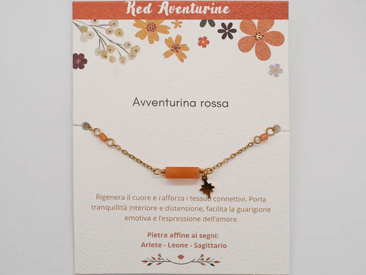 Wellness Bracelets avventurina rossa