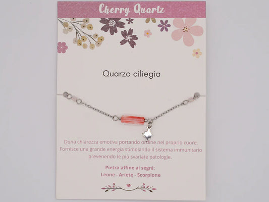 Wellness Bracelets quarzo ciliegia