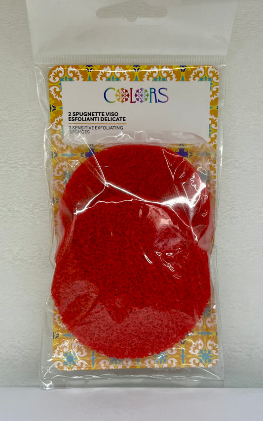 2 esponjas faciales exfoliantes suaves