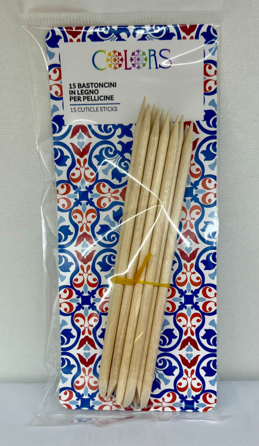 15 Bastoncini in legno per pellicine
