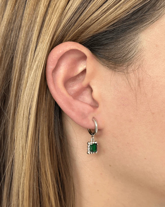 Pendientes de aro Esmeralda