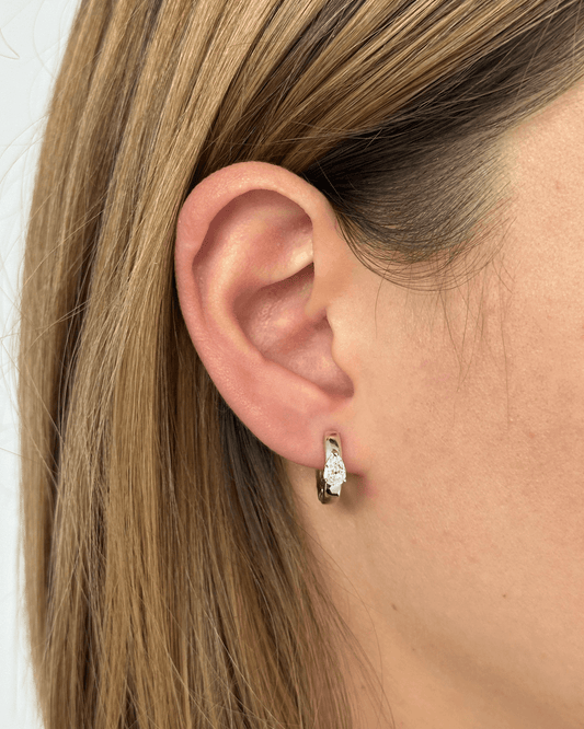 Pendientes de aro de plata Eva